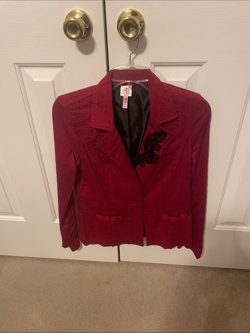 Heart Soul Junior's Red Blazer Large (Like New)